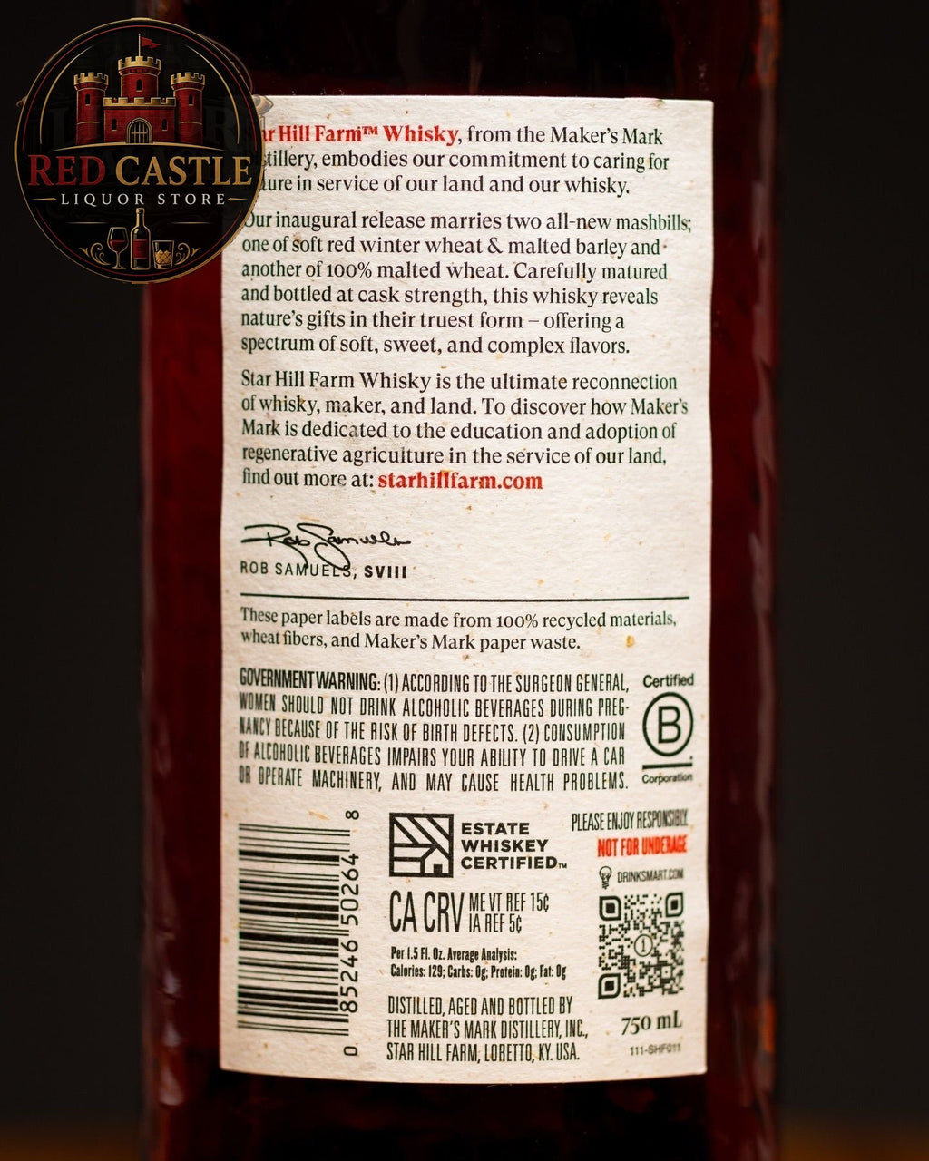 Star Hill Farm – 57.35% ABV (114.7 Proof)