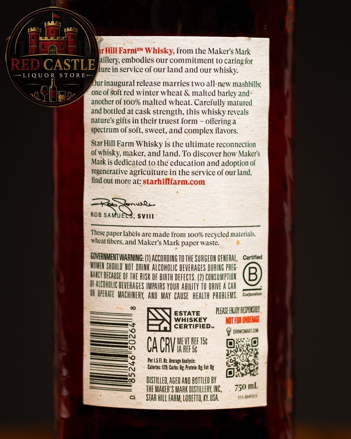 Star Hill Farm – 57.35% ABV (114.7 Proof)