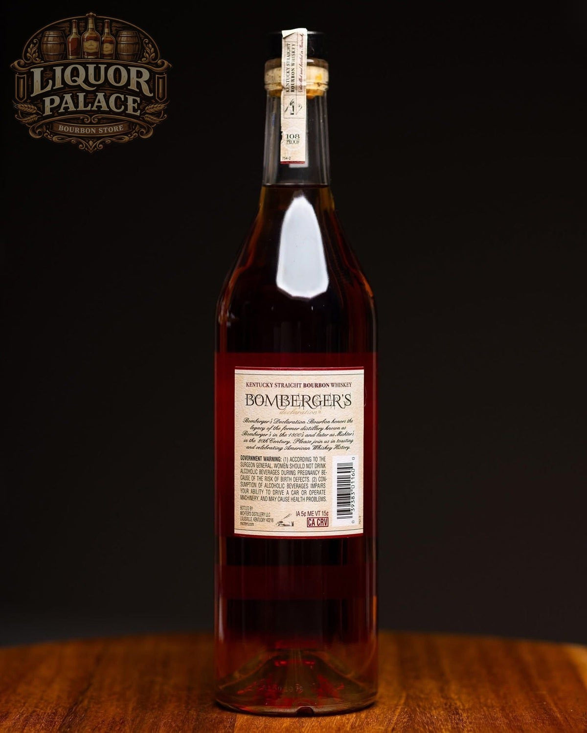 Bomberger’s Declaration 2025 Release – 54% ABV (108 Proof)
