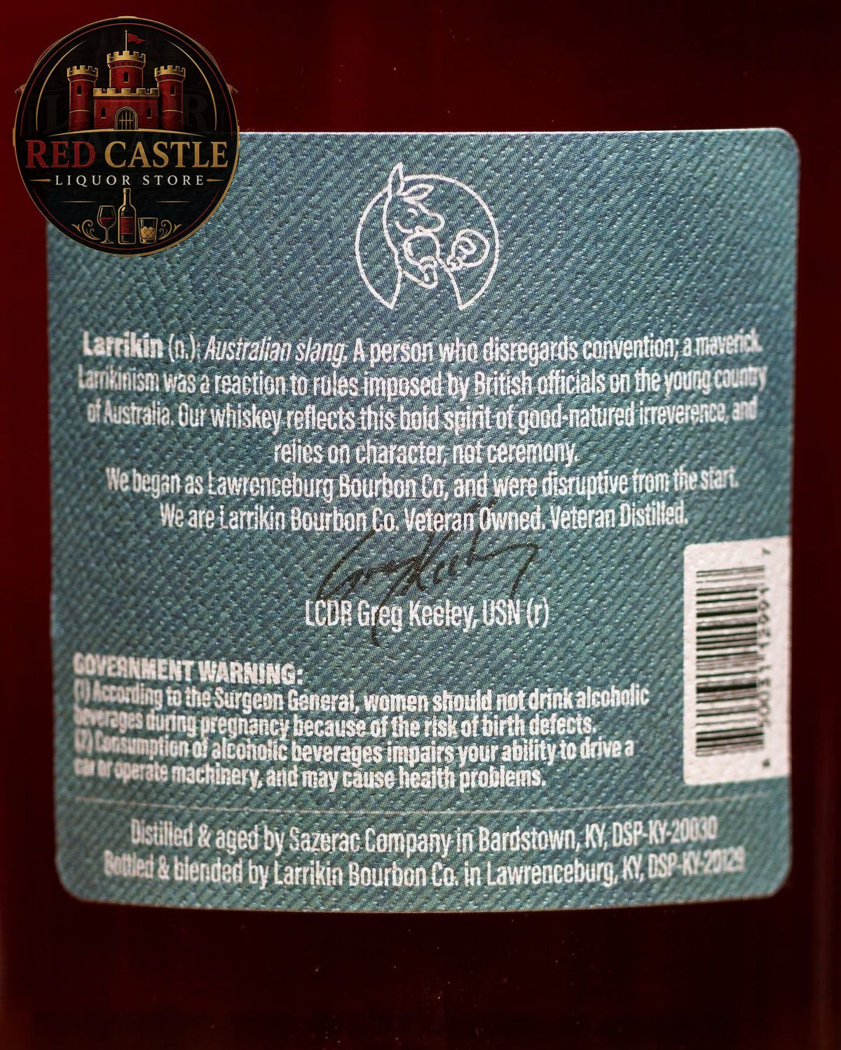 Larrikin Bottled-In-Bond – 50% ABV (100 Proof)